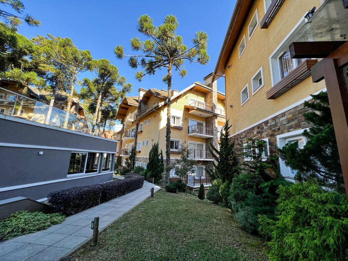 Apto Moderno Com Lareira, Piscina Aquecida E Infra Completo Em غرامادو المظهر الخارجي الصورة