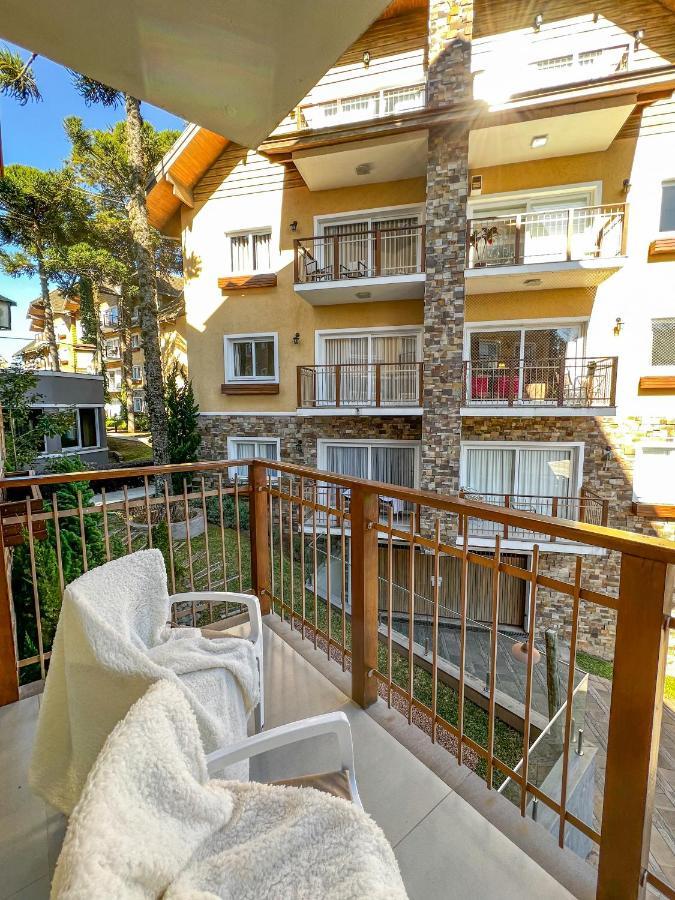 Apto Moderno Com Lareira, Piscina Aquecida E Infra Completo Em غرامادو المظهر الخارجي الصورة